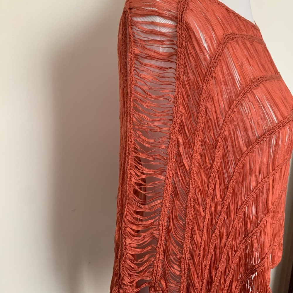 SOLD // Cecico // Fringe Poncho // Medium - Picture 7 of 9